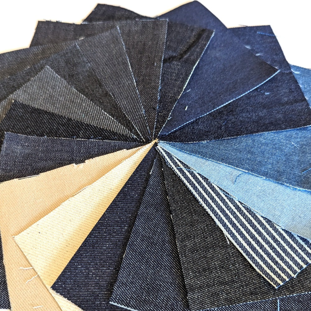 A close up view of a blue denim fabric photo – Denim texture Image on  Unsplash